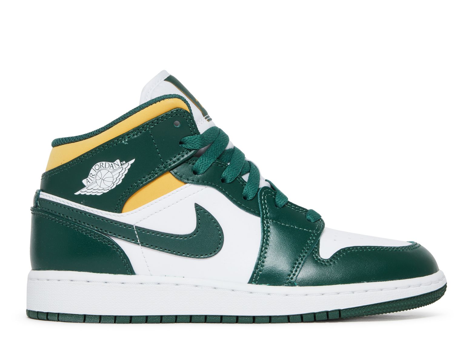 Air Jordan 1 Mid GS Sonics Shoes Green