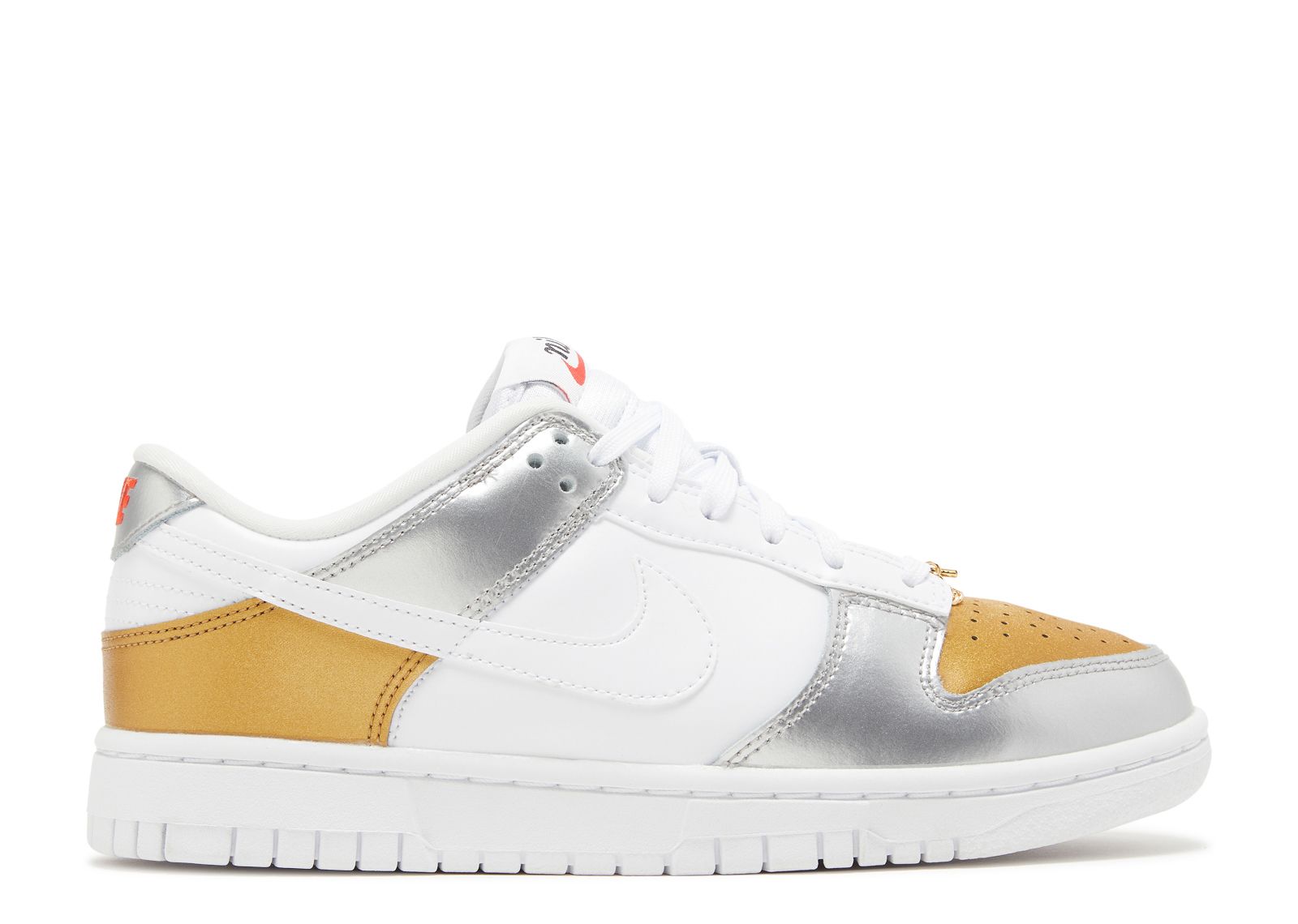 Wmns Dunk Low SE 'Silver Gold Metallic' - Nike - DH4403 700 - white ...