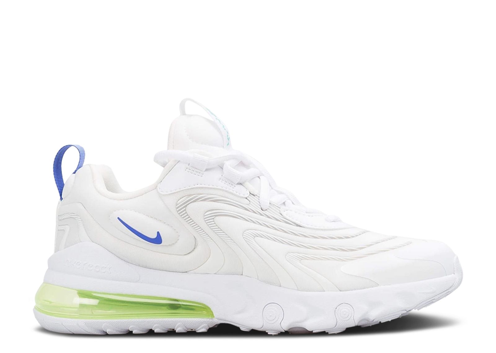 Air Max 270 React ENG GS 'White Sapphire Laser Orange' Nike