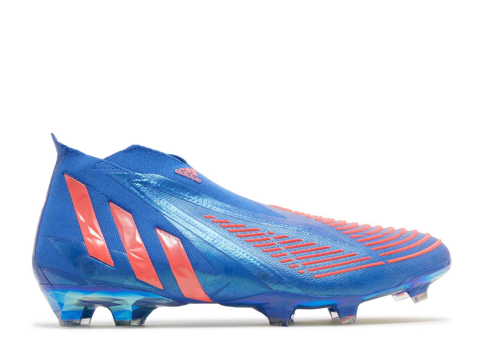 MEN\'S Adidas Predator Edge+ Low AG Hi Res Blue Soccer Cleats GW9981 adidas Predator Edge + AG Sapphire Edge - Hi-Res Blue/Turbo main image 3