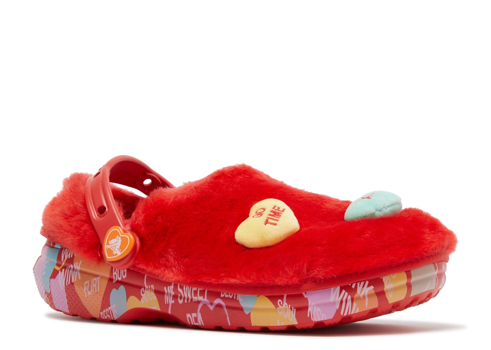 Sweethearts and Crocs Collaborate on Fuzzy Conversation Hearts Clogs