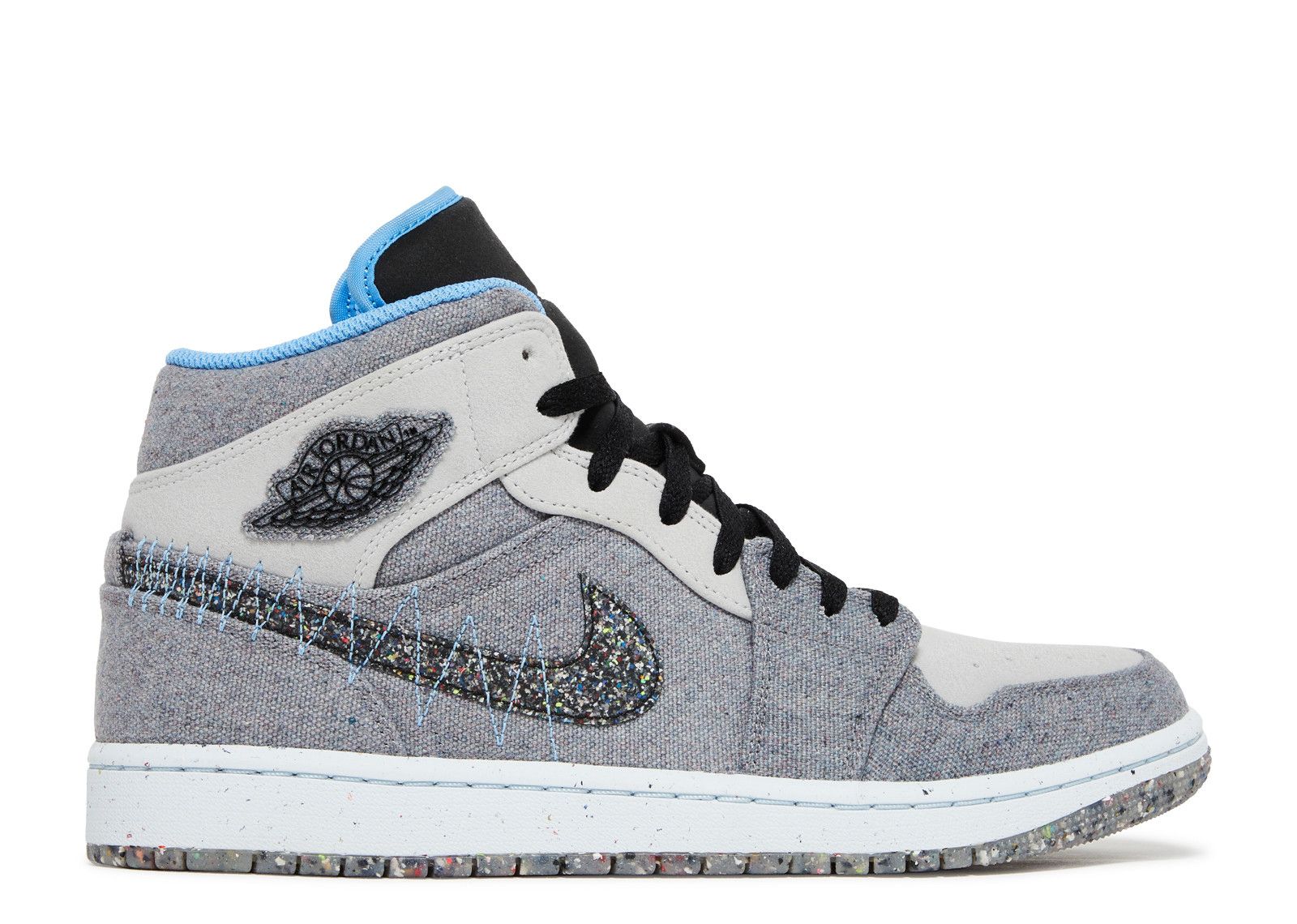 Jordan 1 Mid 'Crater Grey University Blue'