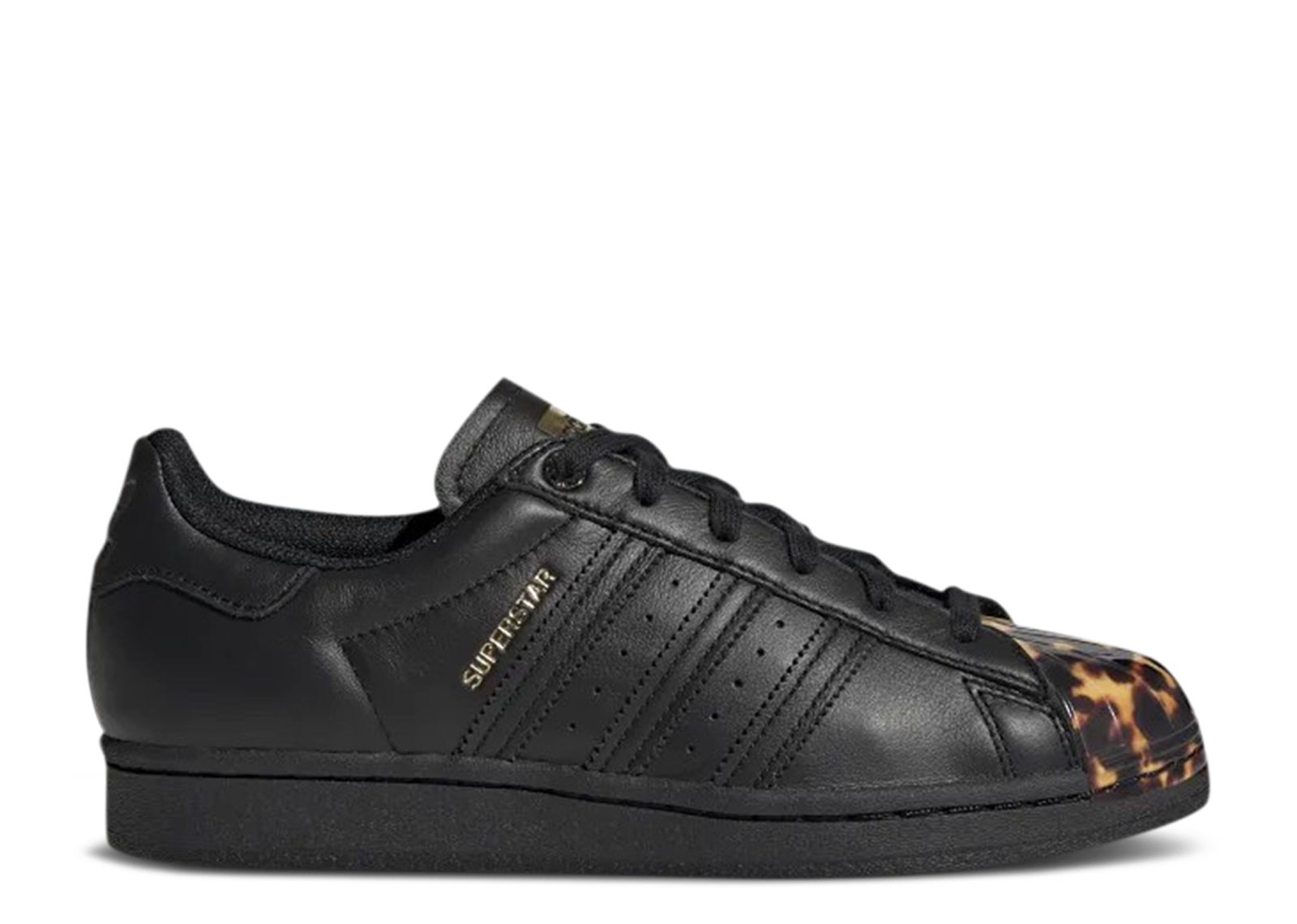 adidas superstar black and gold womens