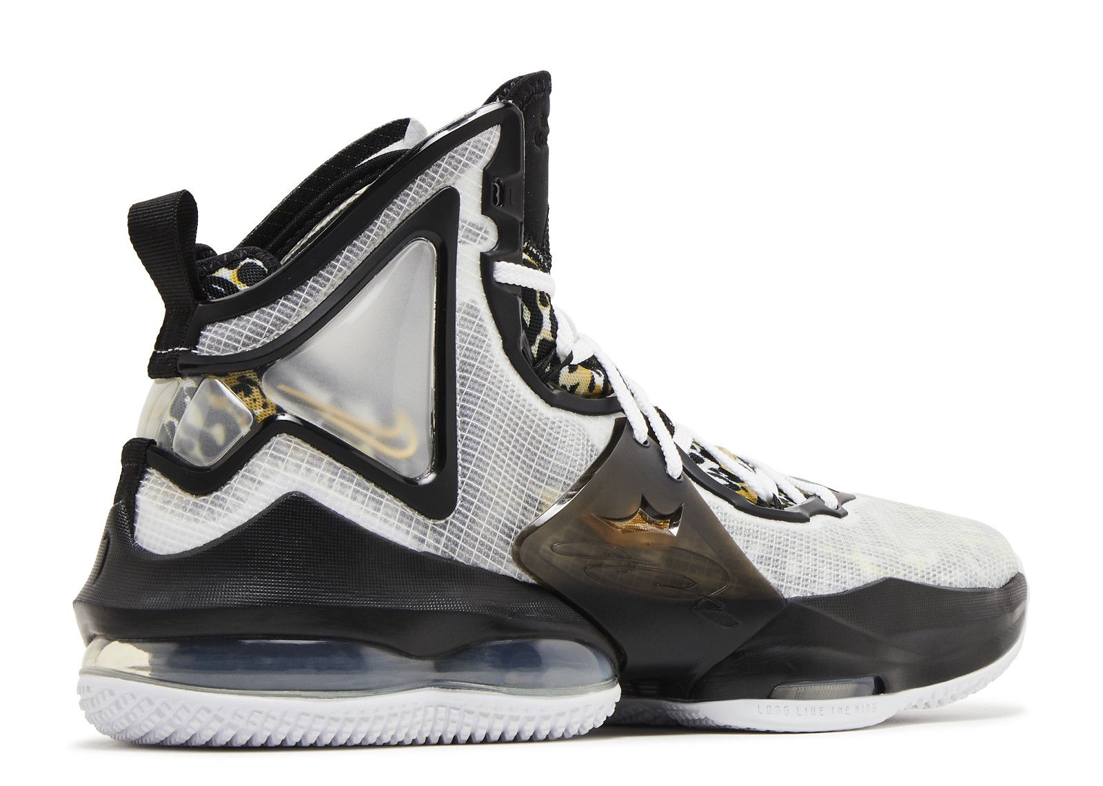 LeBron 19 White/Metallic gold-black Nike - Brandclub - Nike Lebron XIX White/Metallic Gold/Black  main image 3