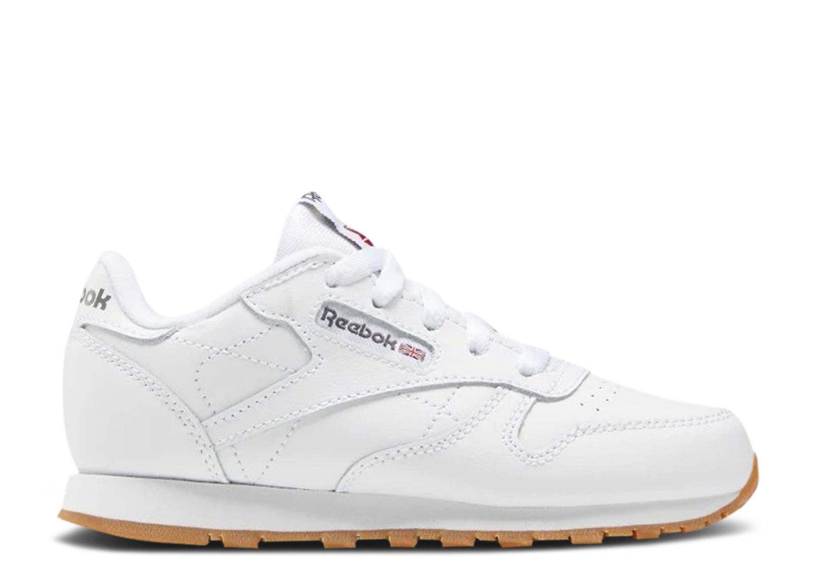 Classic Leather Little Kid 'White Gum'