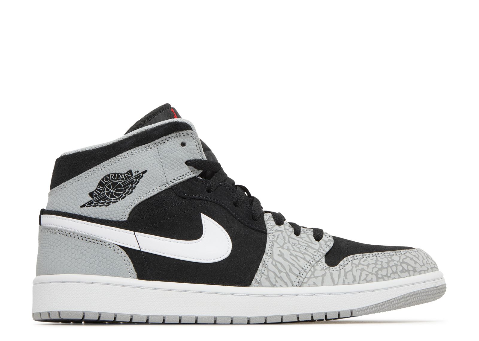 Air jordan 1 mid grey 2024 toe