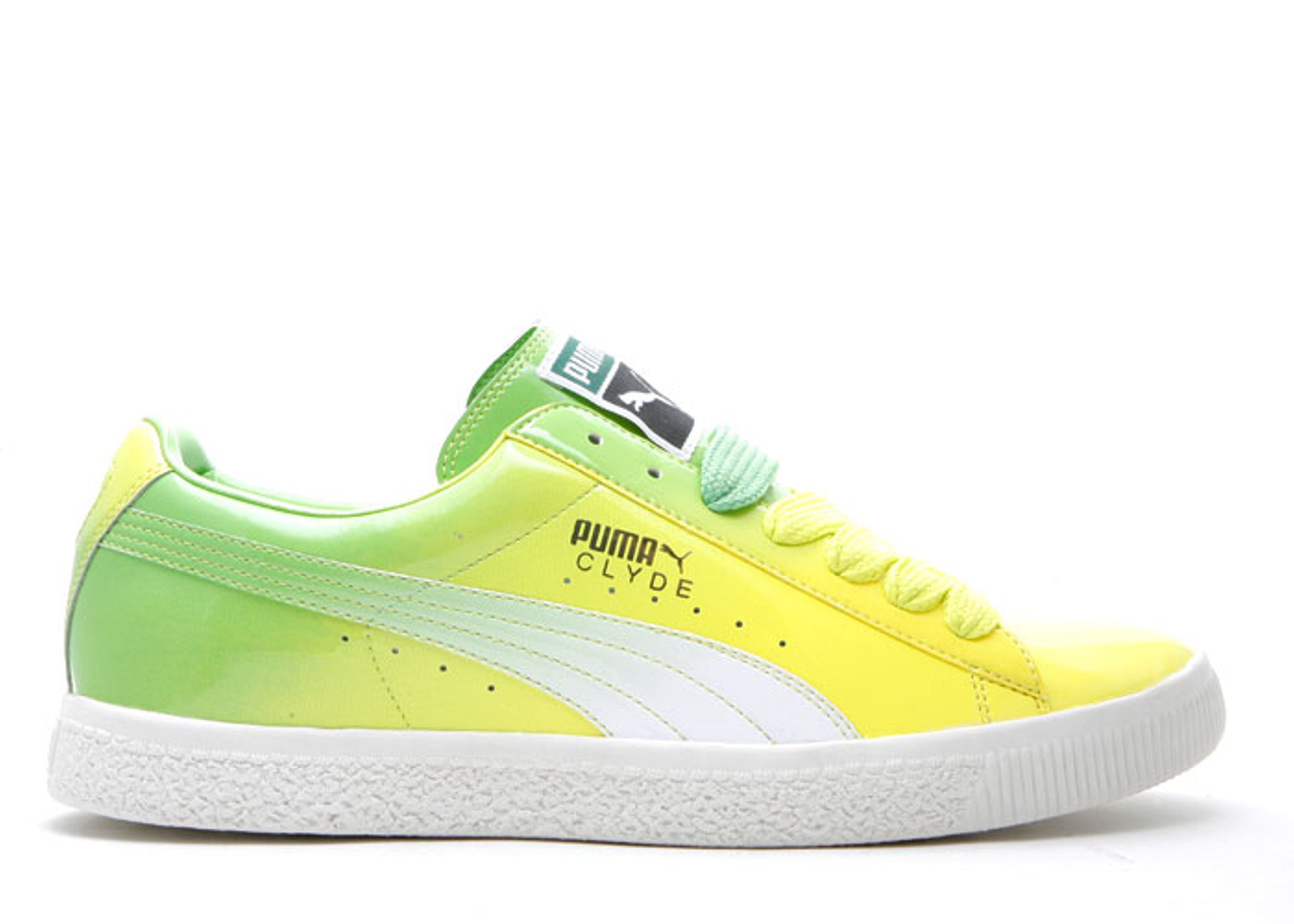 puma clyde green yellow