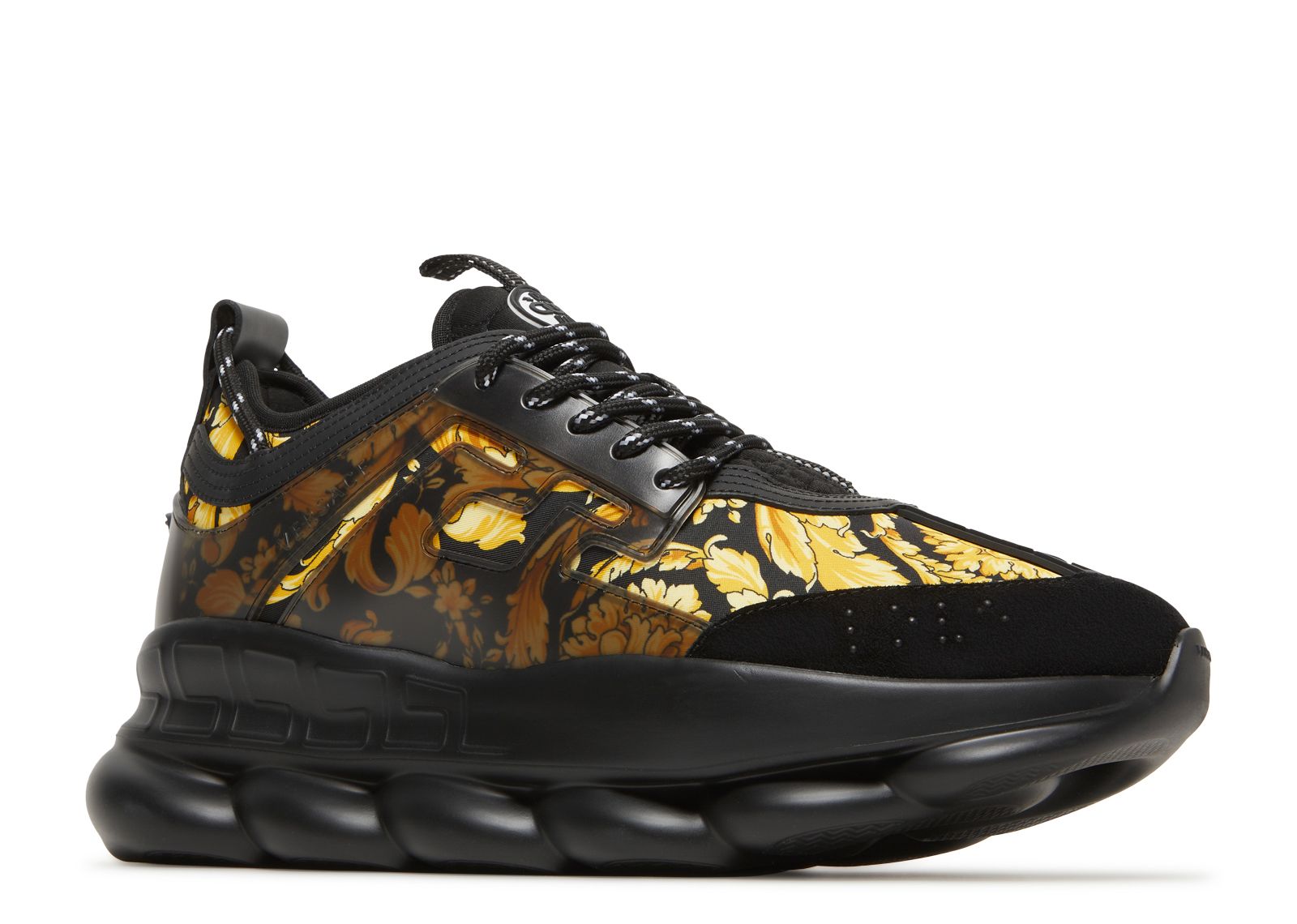 Versace Chain Reaction Trainer Barocco Print Black Versace