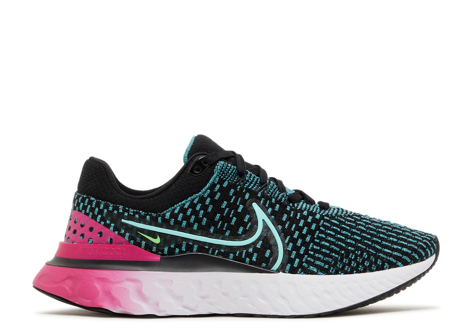 nike reacts black and turquoise