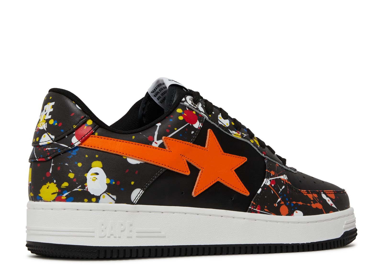 Bapesta Low 'Paint Splatter - Black'