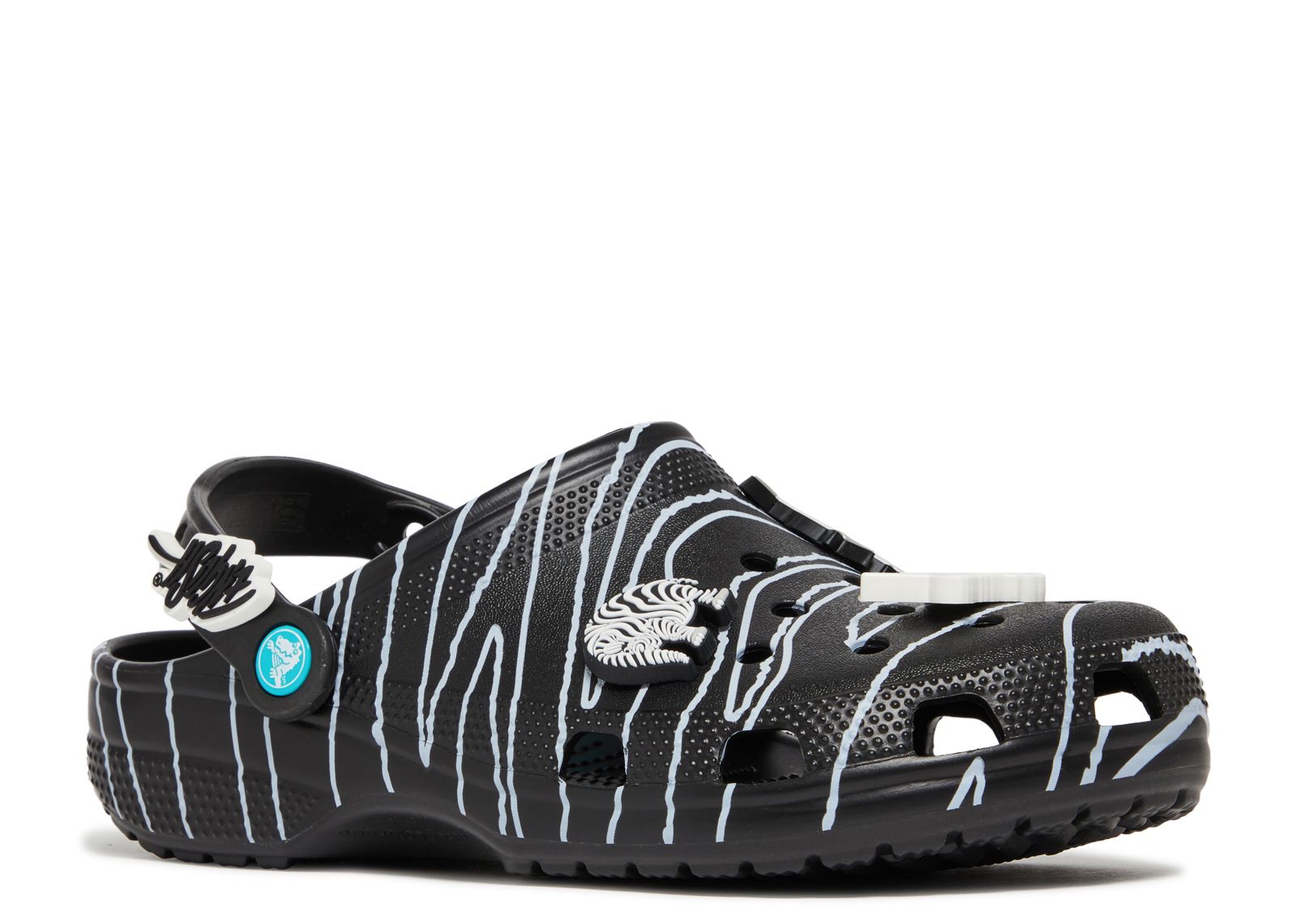 CROCS X RON ENGLISH Party Animal Shoe Black/White 207523-001 Crocs Launched the Ultimate Party Animal Shoe With Foot  main image 4