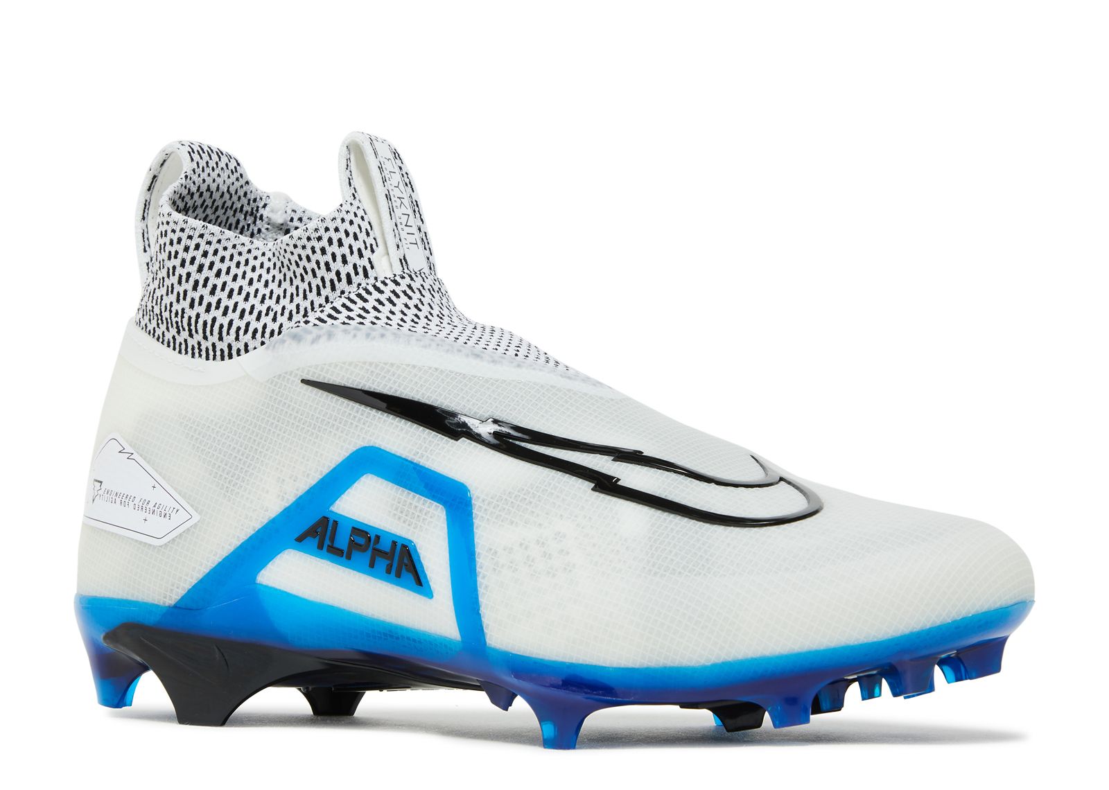 Nike Alpha Menace Elite 3 White Football Cleats Nike Alpha Menace Elite 3 White Game Royal Football Cleats  main image 2