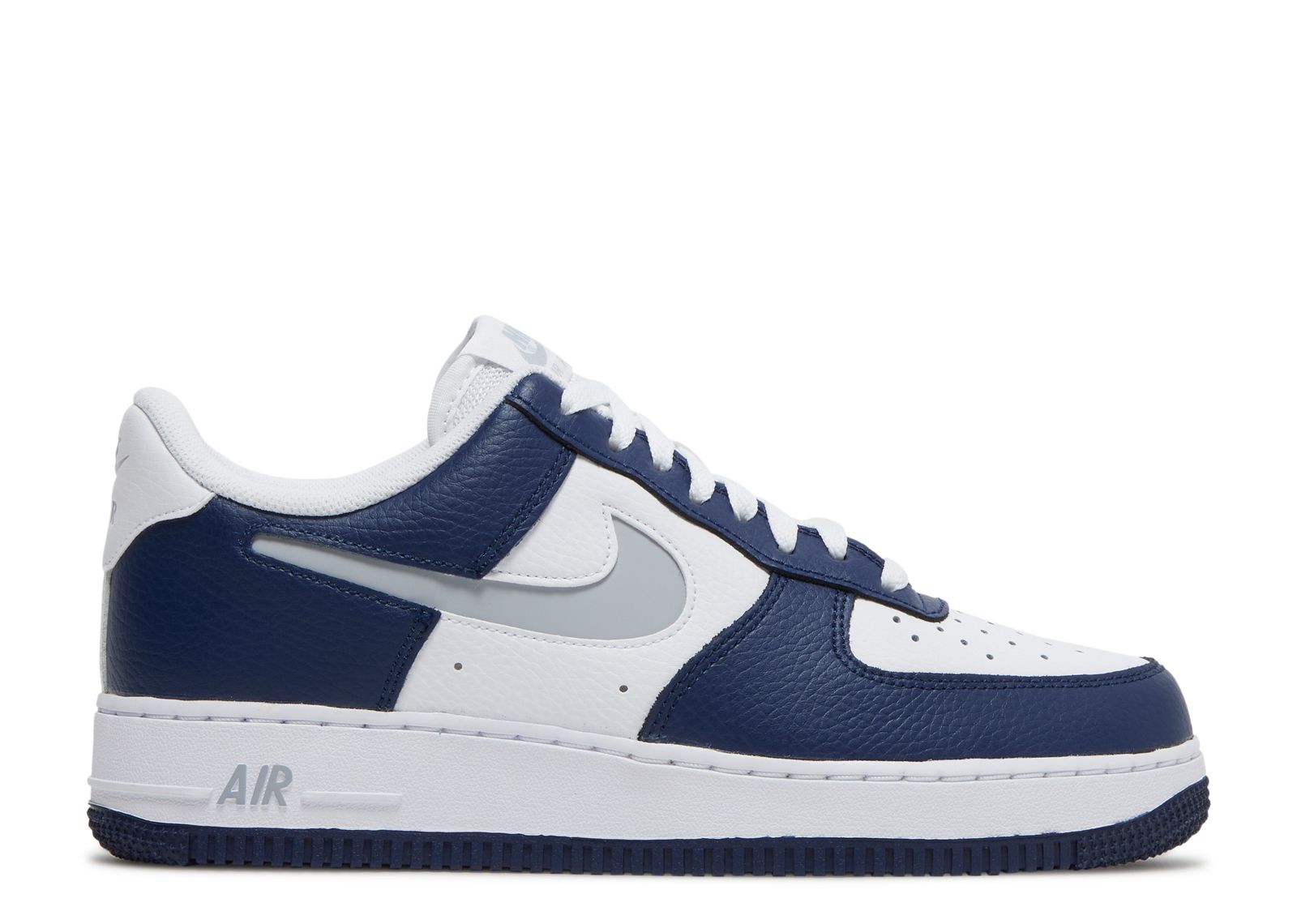 Nike Air Force Low Navy Blue Gray Swoosh AF1 Custom Shoes All Sizes NWT ...