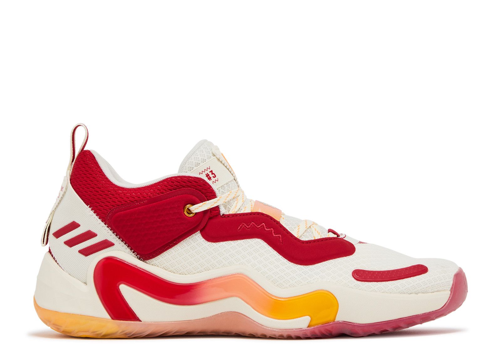 D.O.N. Issue #3 'Louisville Cardinals' - Adidas - GW3340 - off white/team power red/team college gold | Flight Club D.O.N. Issue #3 'Louisville Cardinals' - Adidas - GW3340 - off white/team power red/team college gold | Flight Club