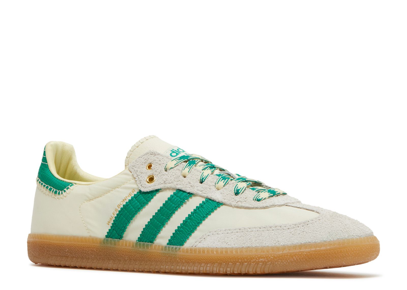 Wales Bonner X Samba 'Cream White Bold Green' - Adidas - GY4344