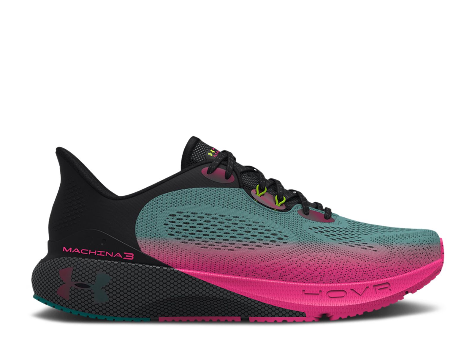 Under Armour HOVR Machina 3 Daylight Black Electro Pink 3025164-001 Mens Sz 9.5 Under Armour HOVR Machina 3 Daylight Black Electro Pink  main image 2