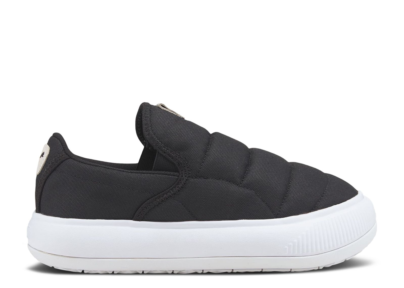 Wmns Suede Mayu Slip-On Canvas 'Black White'