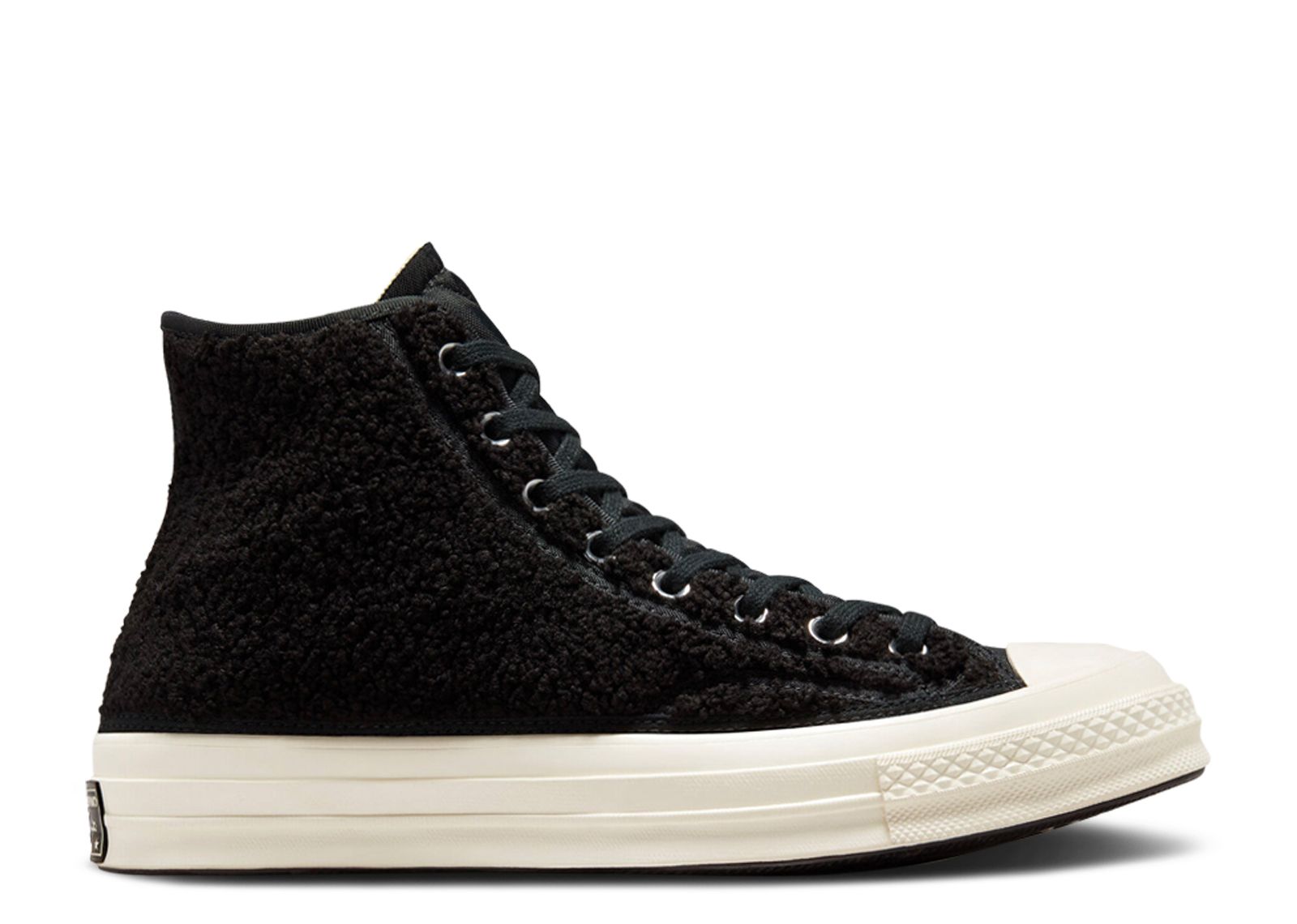 Converse Chuck 70 Varsity Hi Faux Shearling Black Egret Men\'s 8 Converse Chuck Taylor All-Star Shearling Black for Sale  main image 2