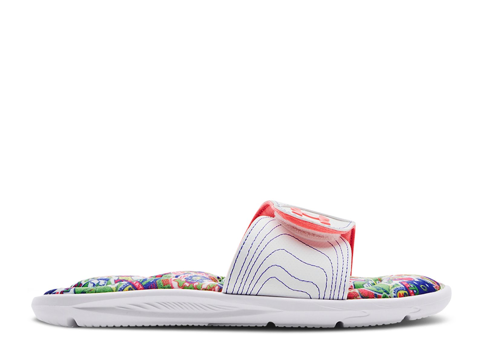 Wmns Ignite 6 Graphic Footbed Slide 'White Blitz Red'