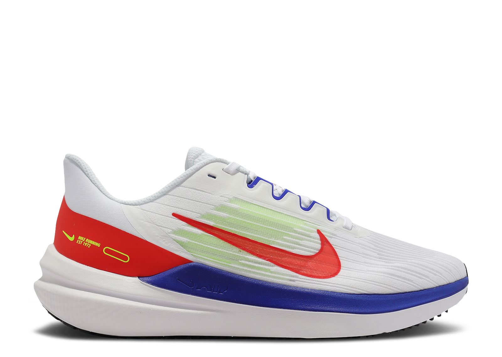 Nike Air Winflo 9 Sneakers Men\'s 9.5 White Crimson-Racer Blue Shoes DX3355-100 NIKE AIR WILFLO 9 (DX3355-100),Men main image 2