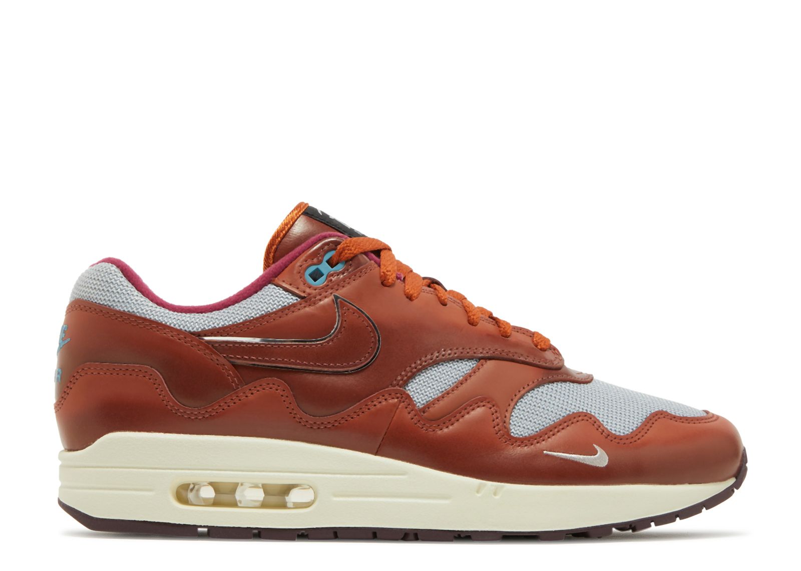 Nike Air Max 1 Patta Rush Maroon Sneakers Mens Size 13 Patta x Nike Air Max 1 Waves Rush Maroon with Bracelet Men main image 3