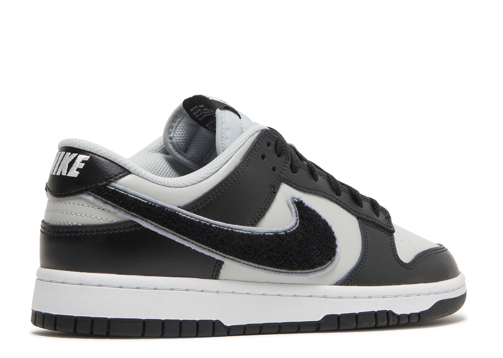 Dunk Low 'Chenille Swoosh - Black Grey Fog'