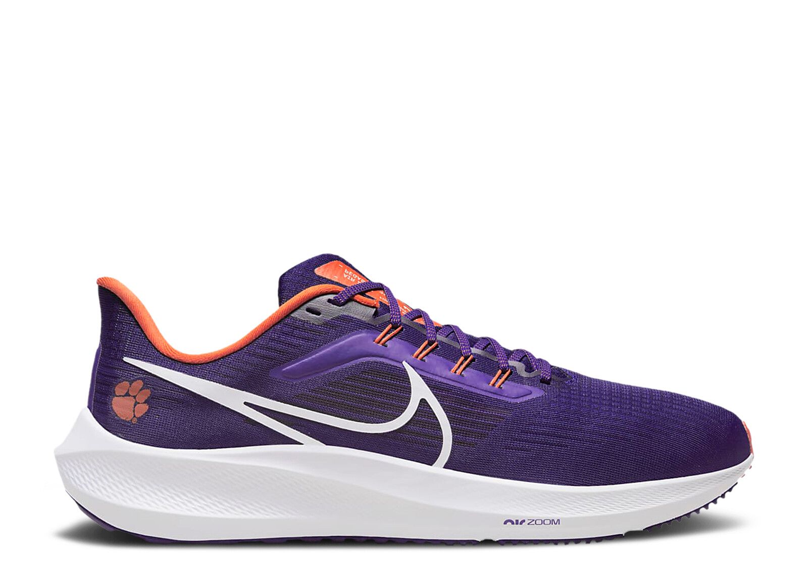 Nike Air Zoom Pegasus 39 Clemson Tigers Purple Orange DR1961-500 Mens 13⁠ Buy Nike Air Zoom Pegasus 39  main image 3