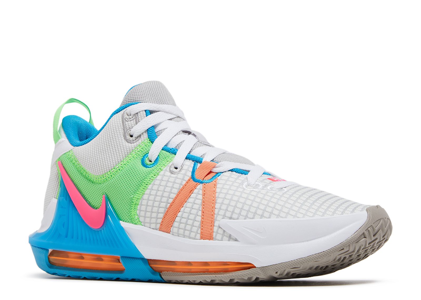 NIKE LEBRON WITNESS 7 VII GREY FOG-HYPER PINK‎ SZ 7 [DM1123-003] Nike Mens 11 $130 LeBron Witness 7 Grey Fog Hyper Pink Blue  main image 2