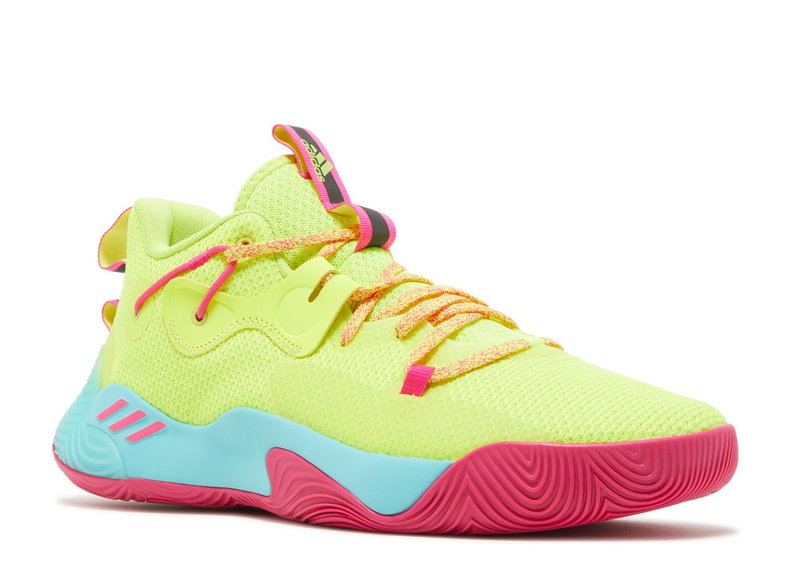 Adidas Men\'s Harden Stepback 3 Basketball Shoes GY8634 Solar Yellow Pink Sz‎ 13 adidas Harden Stepback 3 Yellow Pink Basketball Shoes GY8634  main image 3