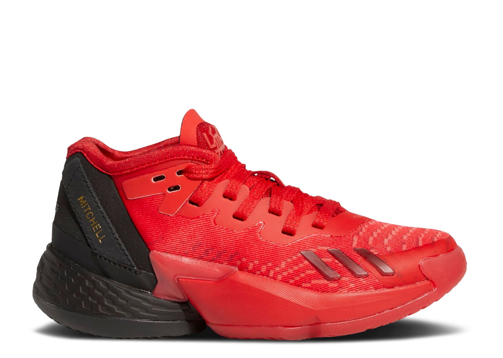 adidas D.O.N. Issue #4 Basketball Shoes - Kids - Red / Core Black / Team Red - 3