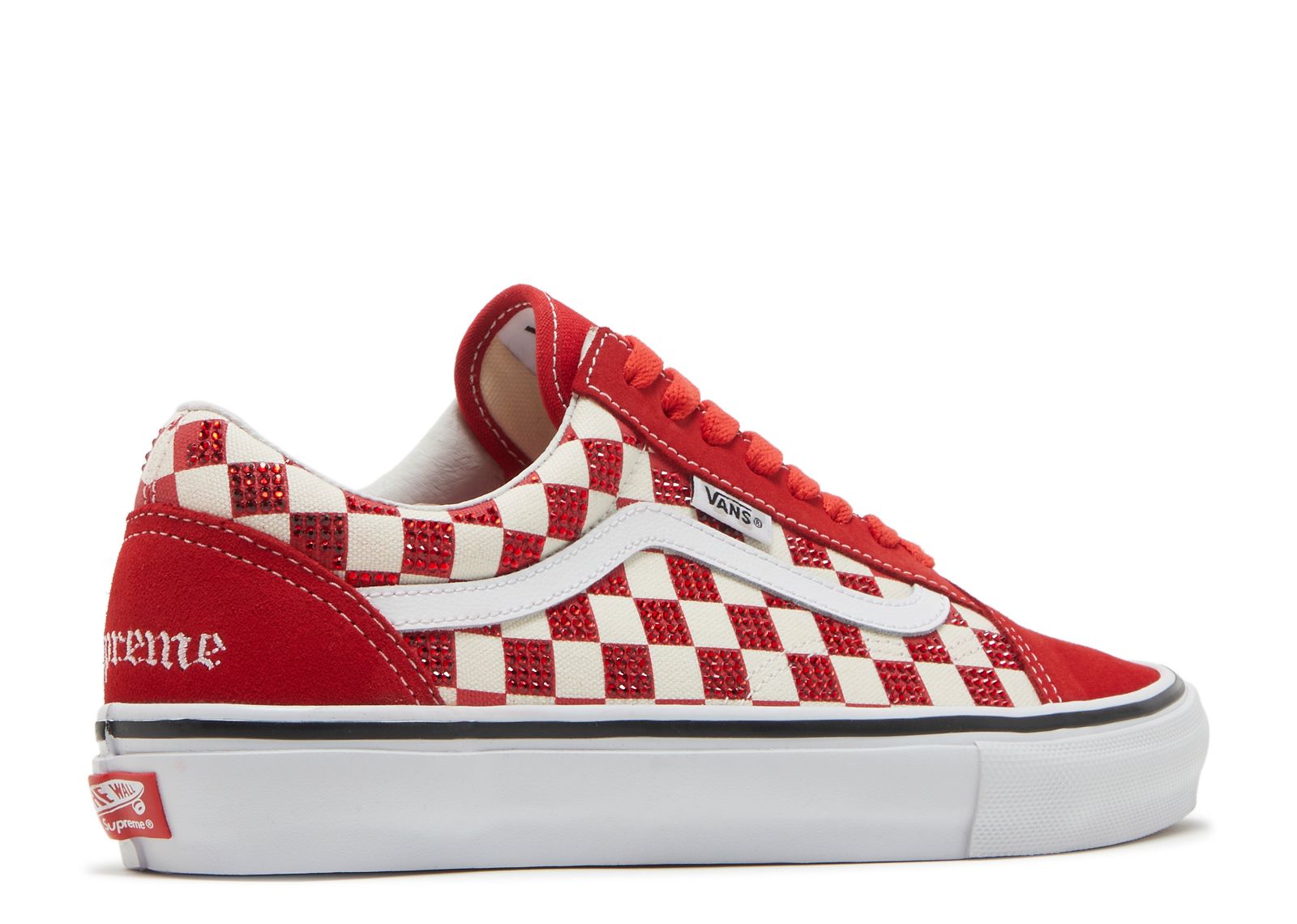 Supreme X Swarovski X Skate Old Skool 'Red' - Vans - SUPREME