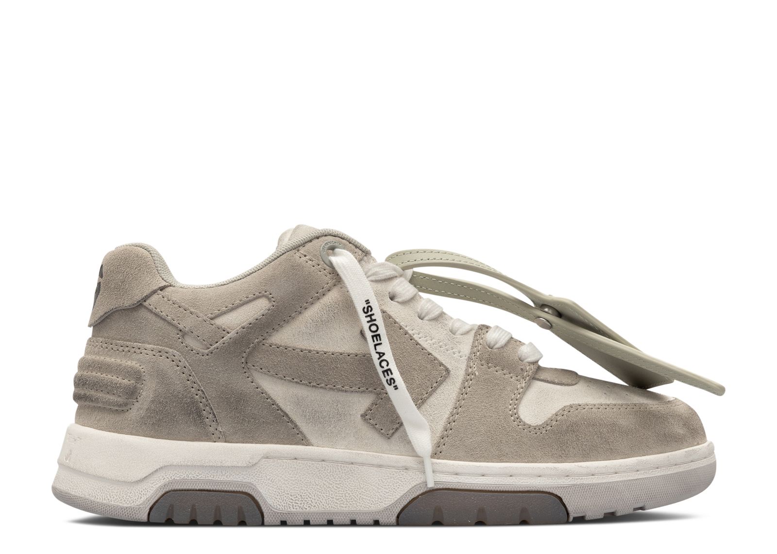 Off White Out Of Office Low 'Vintage Suede Grey' - Off White 