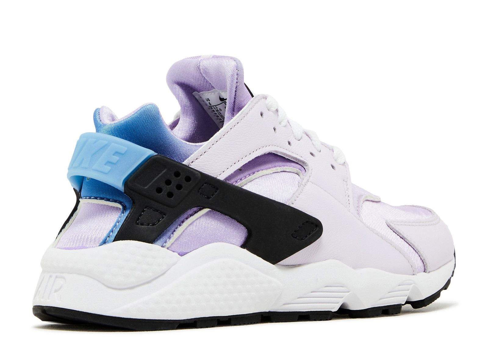 nike huarache purple and white