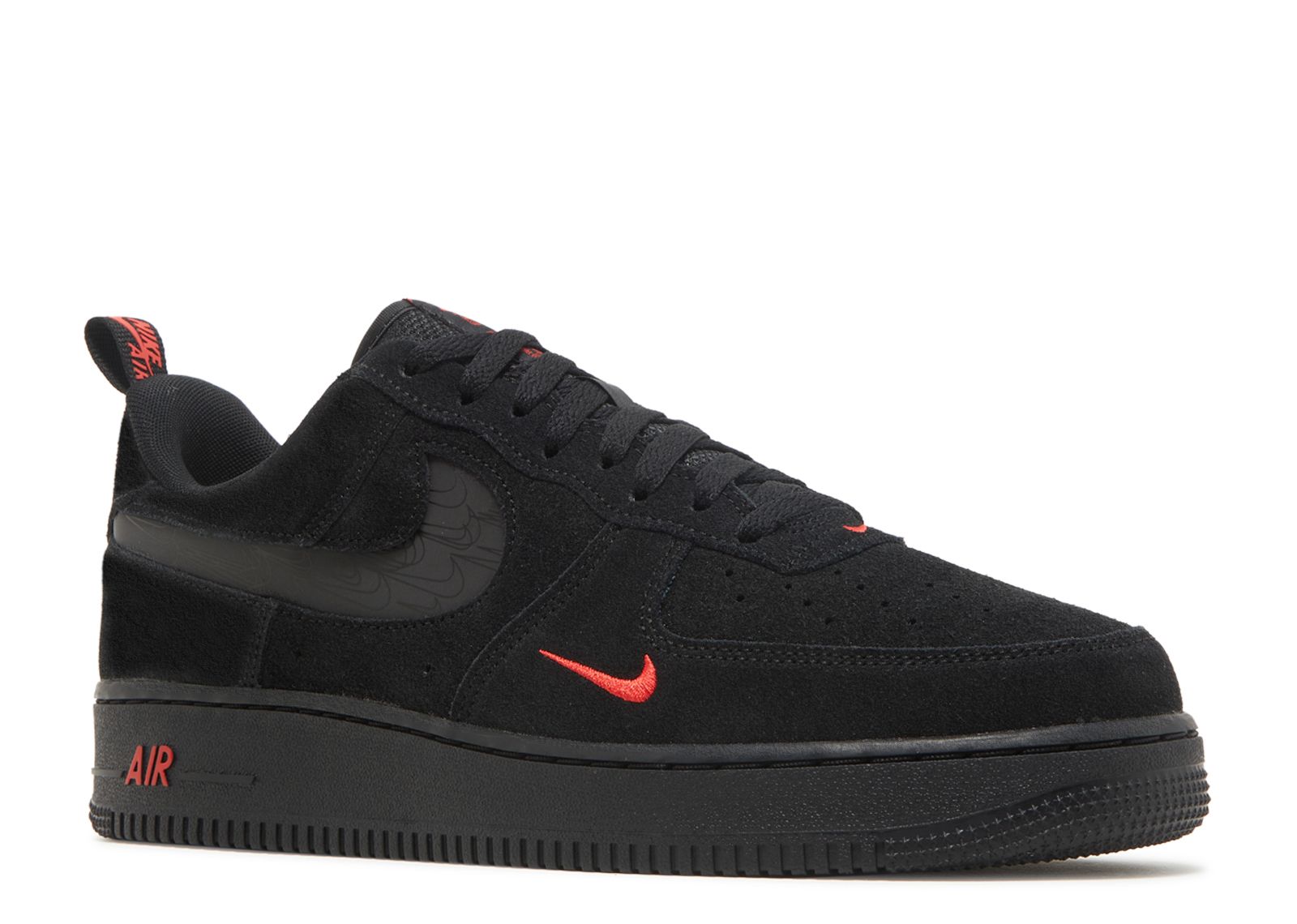 Size+13+-++Nike+Air+Force+1+%2707+LV8+Low+Reflective+Swoosh+-+Black+Crimson  for sale online