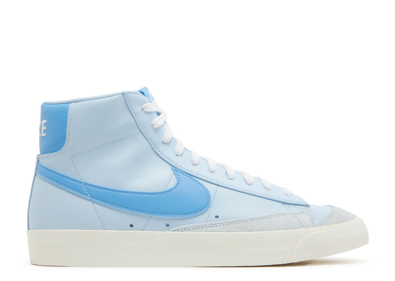 light blue swoosh nike blazers