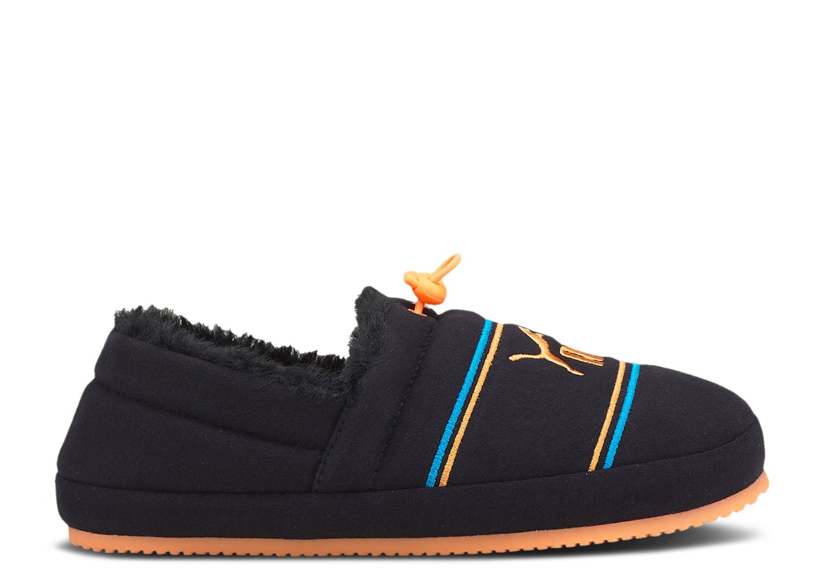 Tuff Mocc Jersey Slipper Big Kid 'Black Neon Citrus'