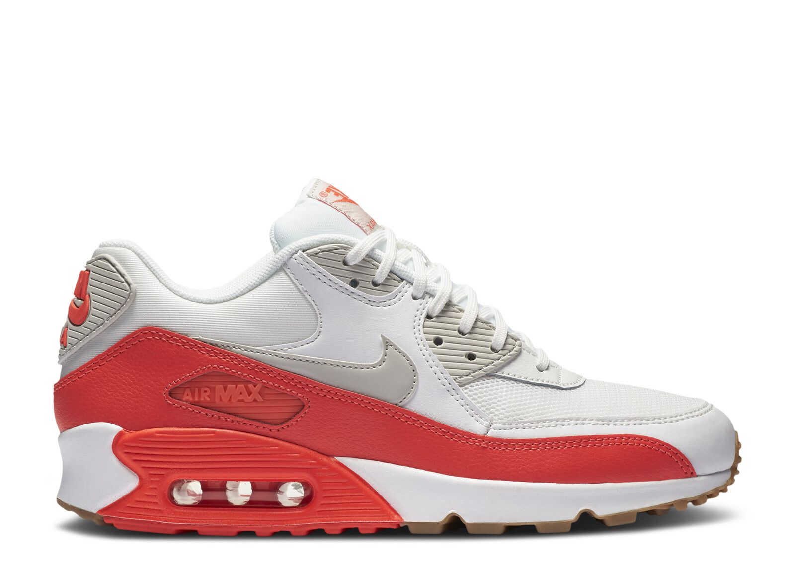 Wmns Air Max 90 Essential 'White Bright Crimson' Nike 616730