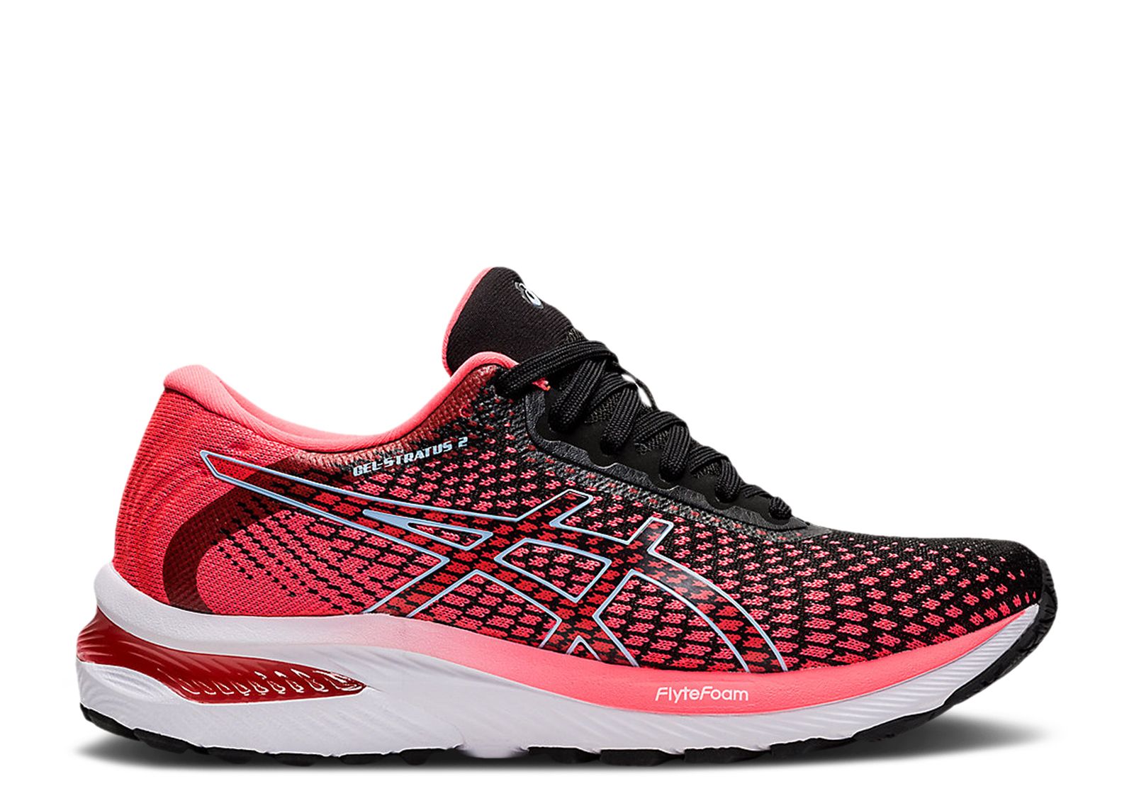 Wmns Gel Stratus 2 Knit 'Blazing Coral Black'