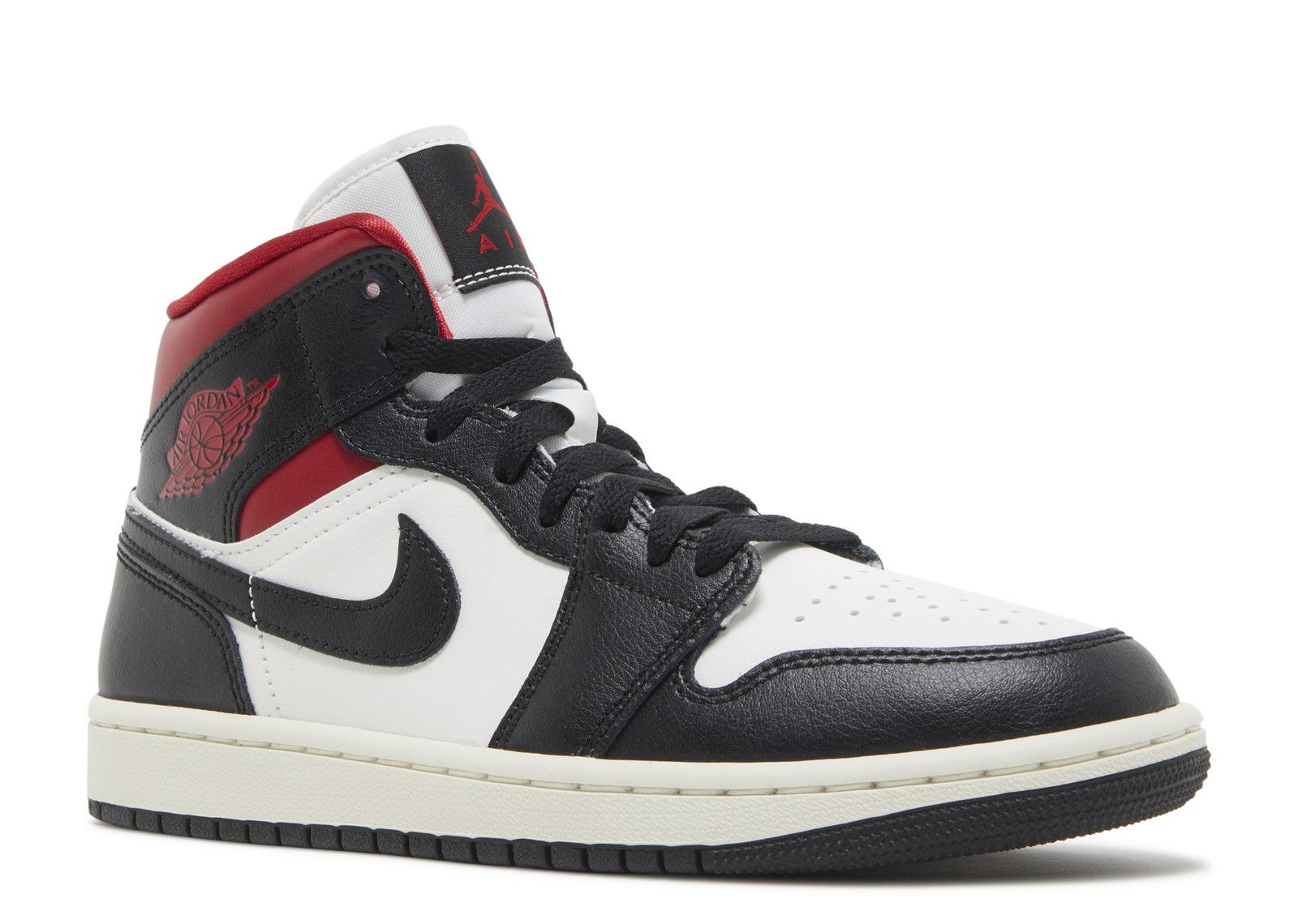 Wmns Jordan 1 Mid ‘Black Sail Gym Red’