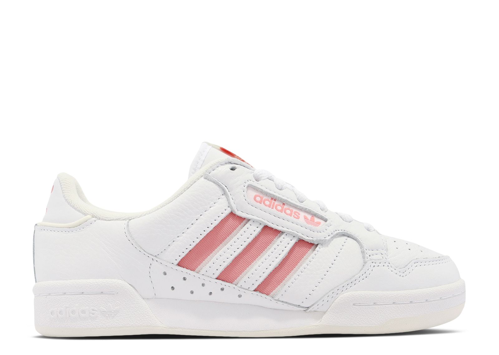 White adidas with pink 2025 stripes