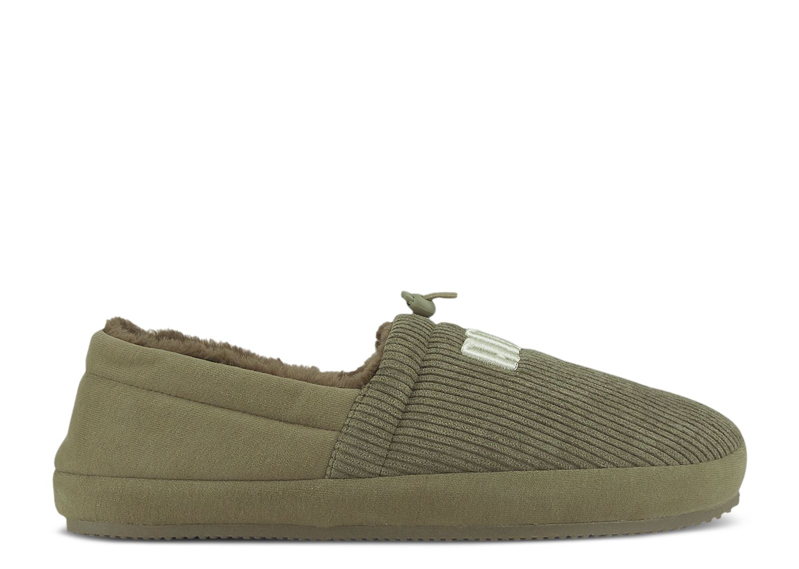 Tuff Mocc Corduroy Slipper 'Dark Green Spring Moss'