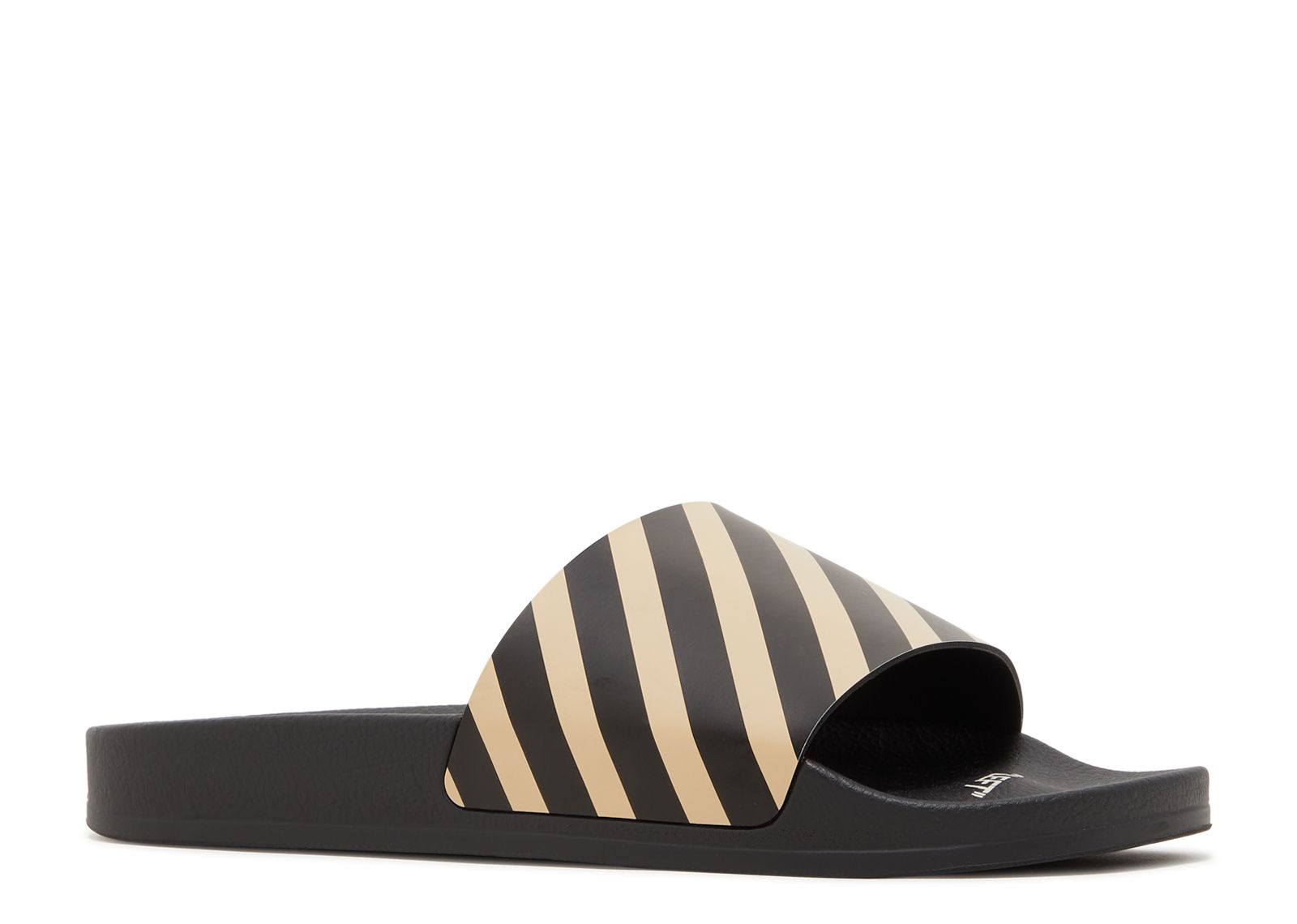 Off white spray stripes slider black/white