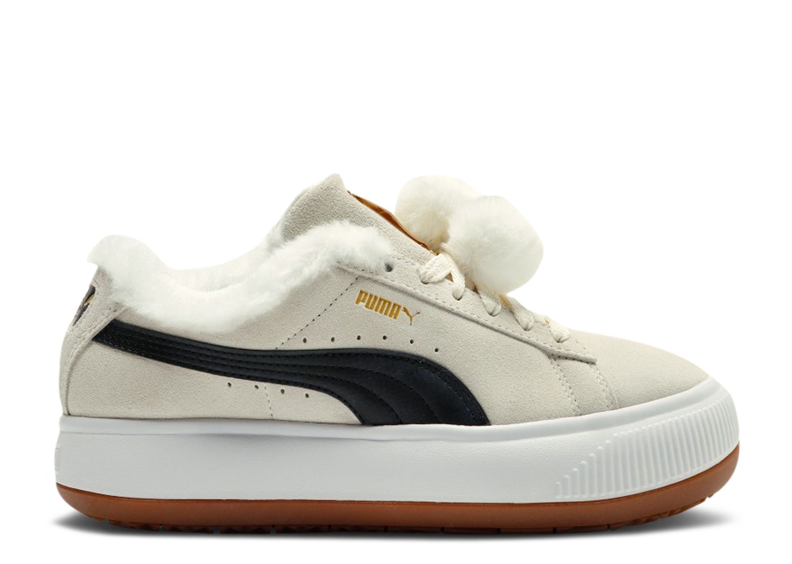 Wmns Suede Mayu 'Fur - Whisper White Black'