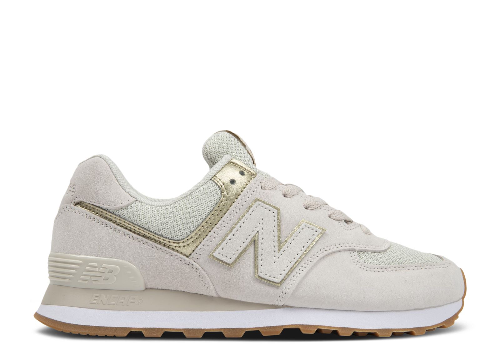 New balance 574 white gum best sale