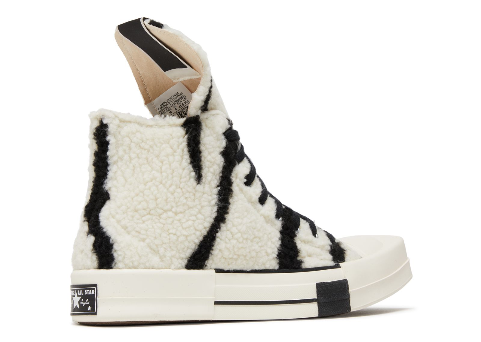 Rick Owens X DRKSHDW TURBODRK Chuck 70 High 'Zebra' - Converse