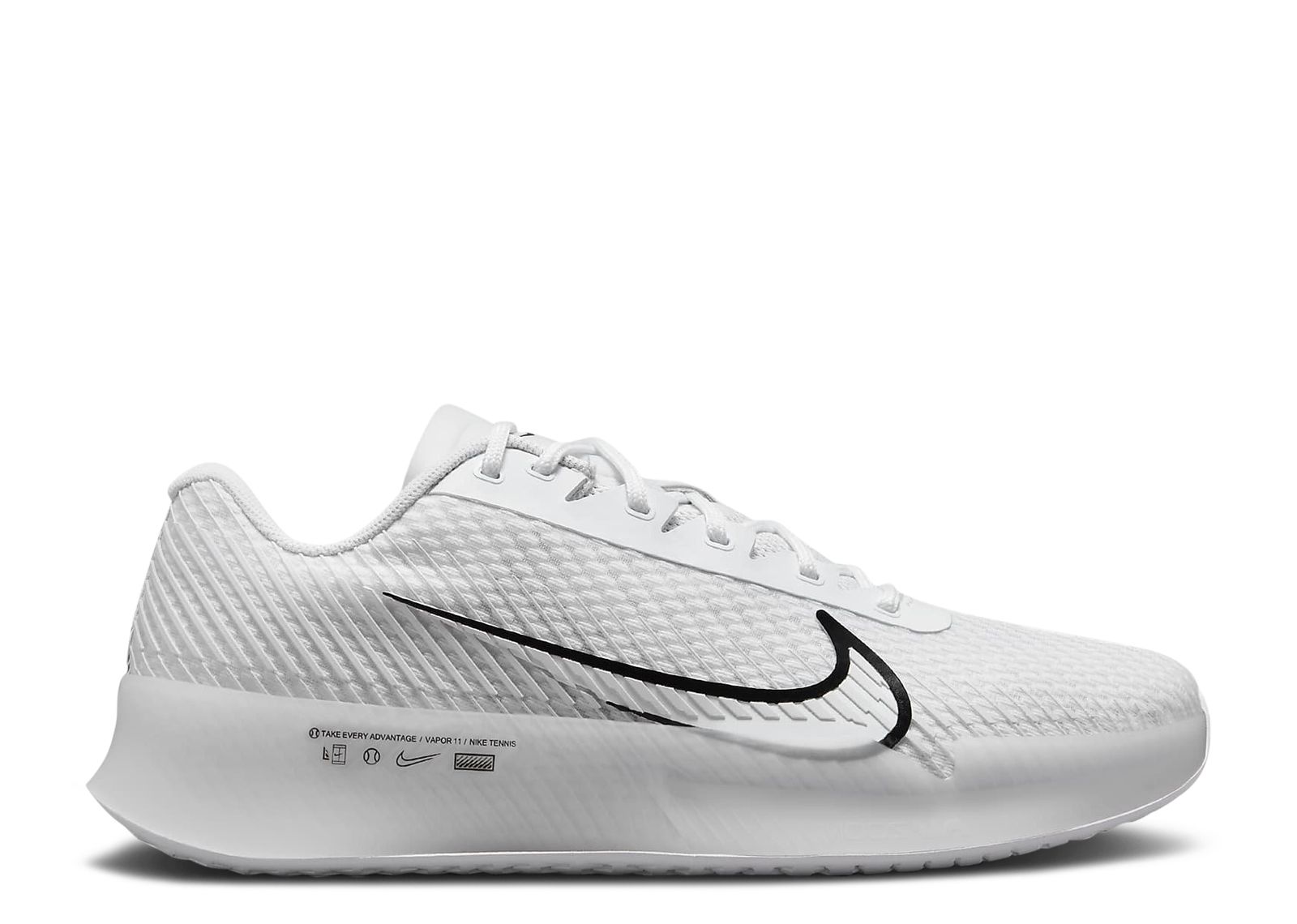 NikeCourt Air Zoom Vapor 11 HC 'White Black' - Nike - DR6966 101