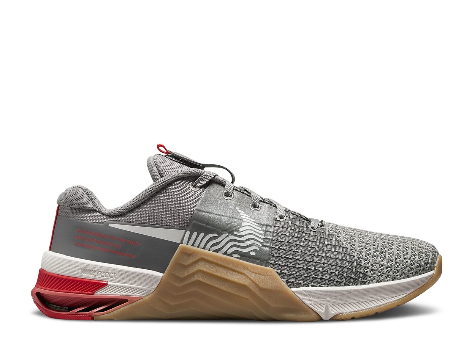 Metcon 8 'Flat Pewter Light Crimson' - Nike - DO9328 005 - flat
