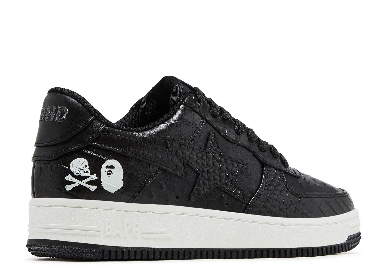 Neighborhood X Bapesta 'Black Crocodile & Ostrich' - BAPE