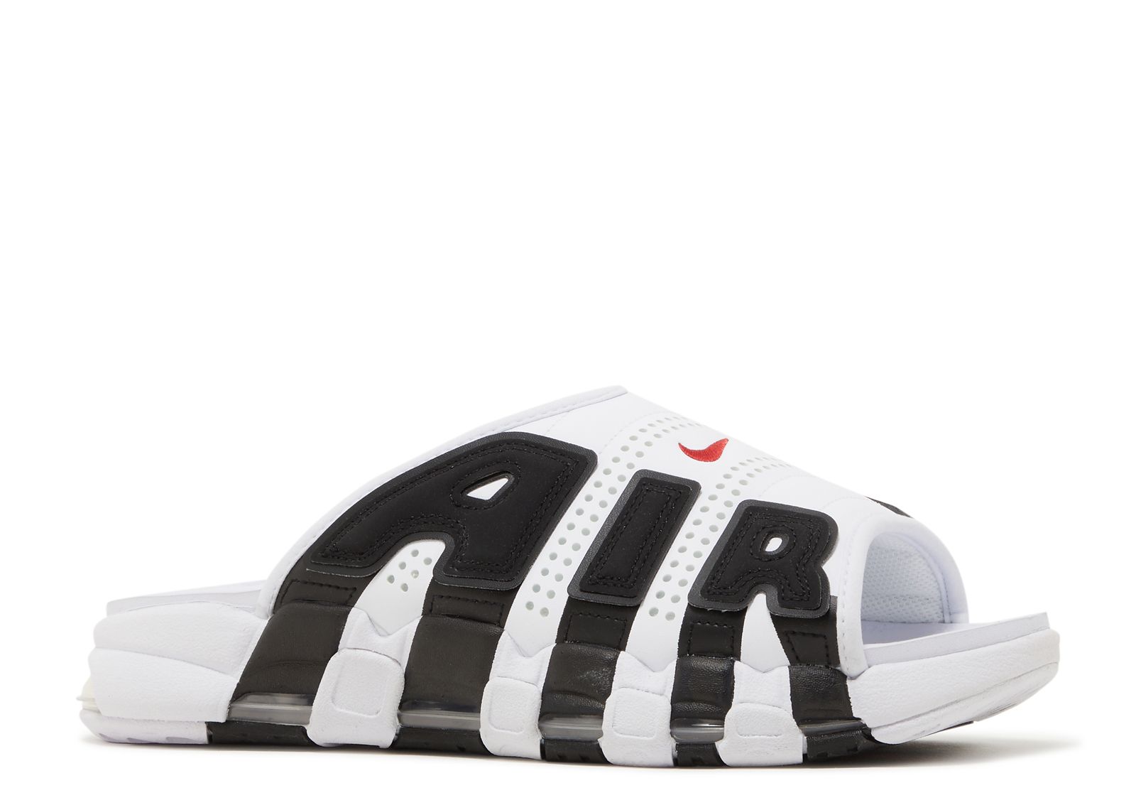 Air More Uptempo Slide 'White Black Red' - Nike - FB7815 100