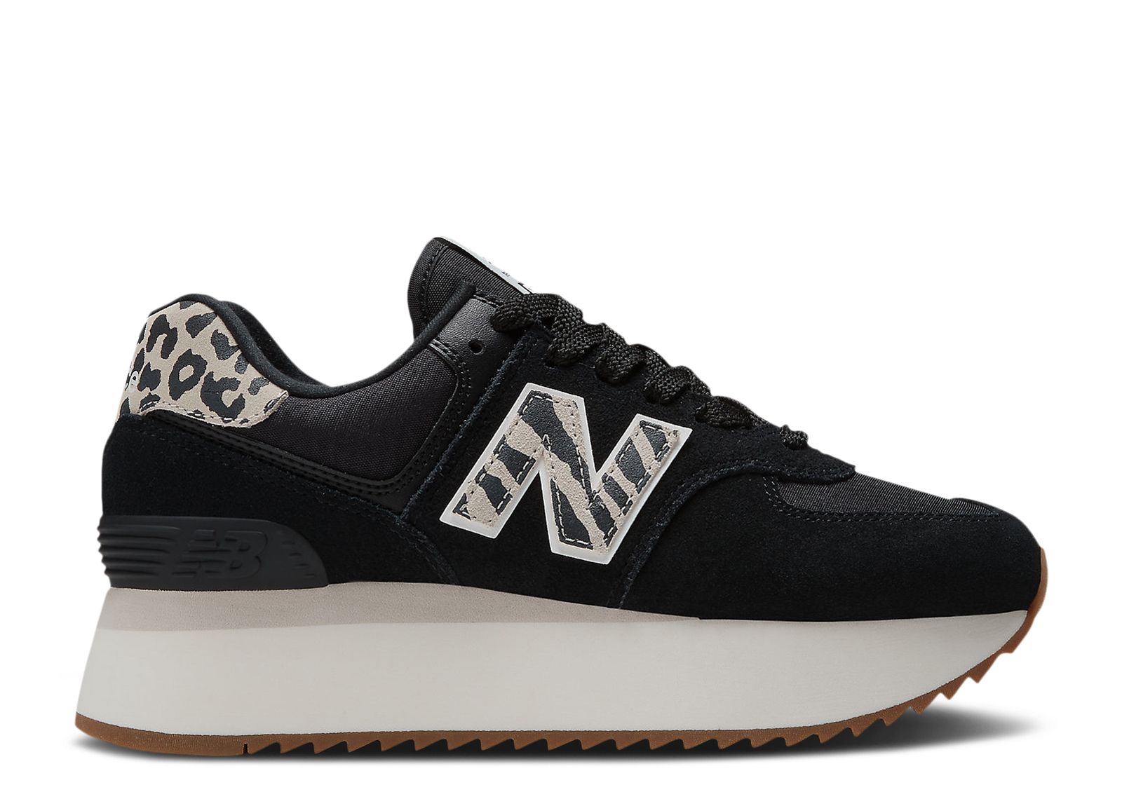 New Balance WOMEN'S 574 ブラック/アニマルプリント New Balance Wmns 574+ 'Black Animal Print' - New Balance